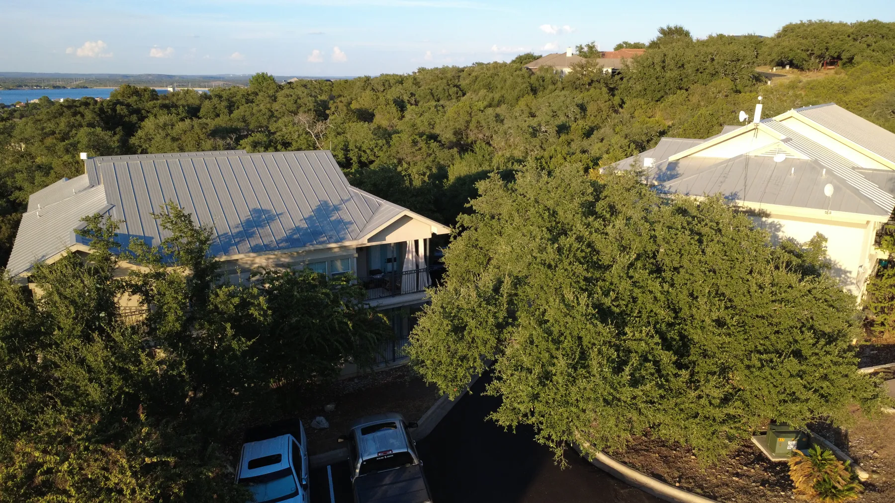 Baycliff Apartments tucked quietly into the Texas Hill Country oak canopy above Horseshoe Bay